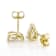 Lab-Grown Diamond Pear Shape Martini Stud Earrings In 14K Gold 1.00ctw
