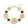 Smoky Quartz Disc Station Bracelet In 18K Gold Over Sterling Silver 3.30ctw