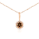 Natural Brown Smoky Quartz 14K Rose Gold Over Sterling Silver Round
Shape Pendant with Chain