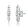 Five-Stone CZ Linear Drop Earrings In Sterling Silver