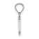 Rhodium Over 14k White Gold Polished Block Letter U Initial Pendant
