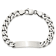 Sterling Silver Antiqued Curb Link ID Bracelet