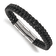 Black Cotton and Stainless Steel Polished Black IP-plated 8.5-inch with
0.5-inch Extension Bracelet