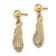 14K Yellow Gold and Rhodium Over 14K Yellow Gold Textured Flip Flop
Dangle Earrings