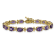 14k Yellow Gold Amethyst Bracelet