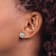Rhodium Over 14k White Gold Polished 10mm Triple Love Knot Stud Earrings