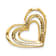 14K Two-tone Gold Diamond Triple Heart Chain Slide Pendant
