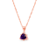 Trillion Amethyst and Cubic Zirconia 18K Rose Gold Over Sterling Silver
Pendant with chain, 2.59ctw