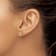14k Yellow Gold Polished Diamond Cross Stud Earrings