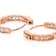 Princess-Cut CZ Hoop Earrings In Rose Gold Over Sterling Silver