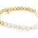 Freshwater Pearl Stretch Bracelet In 18K Gold Over Bronze