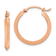 14k Rose Gold Polished 3/4" Hoop Earrings