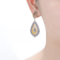 Two-Tone CZ Drop Earrings In 14K Gold Over Brass