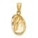 10K Yellow Gold 2D Textured Abalone Shell Charm