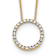 10k Yellow Gold 0.5 ctw Diamond Circle Pendant with 18 inch Cable Chain