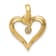 14k Yellow Gold Diamond Heart Pendant