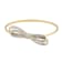 White Diamond Accent 18k Yellow Gold Over Sterling Silver Bangle Bow Bracelet