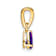 10k Yellow Gold 0.5 cttw Pear Amethyst and Accent Diamond Pendant
