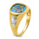 10K Yellow Gold Men's with White Rhodium and Lab Created Sapphire
Masonic Ring