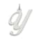 Rhodium Over Sterling Silver Fancy Script Letter Y Initial Charm