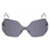 Kendall + Kylie Skye Rimless Hexagon Frame / Gray Lens Sunglasses