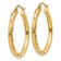 14k Yellow Gold 1 3/16" Diamond-cut Hoop Earrings