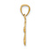 14k Yellow Gold Polished, Diamond-Cut and Textured Angel Pendant