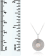 White Cultured Freshwater Pearl 14K White Gold Pendant 4-4.5mm