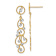 14k Two-tone Diamond-cut Filigree Dangle Earrings