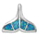 Rhodium Over Sterling Silver Blue Inlay Lab Created Opal Whale Tail
Slide Pendant