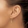14k Yellow Gold 3D Fish Hook Dangle Earrings