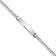 Rhodium Over 14k White Gold Flat Curb Link ID Bracelet