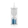 Blue Topaz Rhodium Over Sterling Silver Hourglass Sand Timer Pendant