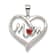 Rhodium Over Sterling Silver Red Cubic Zirconia Heart and White Cubic
Zirconia Mom Heart Pendant
