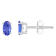 5x3mm Oval Tanzanite 14k White Gold Stud Earrings