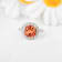 Peach Orange Lab Created Padparadscha Sapphire Rhodium Over Sterling
Silver Cushion Cut Ring