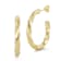 Sterling Statements 14K Yellow Gold Over Sterling Silver Oval Twist J
Hoop Earrings