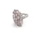 Rhodium Over Sterling Silver Mixed Shape Pink Morganite Ring 3.65ctw