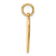 14k Yellow Gold Textured Flag Heart Pendant