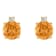 4mm Round Citrine with Diamond Accents 14k Yellow Gold Stud Earrings