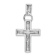 Rhodium Over 14k White Gold Modern Cross Pendant