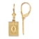 14k Yellow Gold Textured Mile Marker 0 Key West Earrings