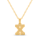 White Diamond Accent 10k Yellow Gold X Initial Pendant With 18” Rope Chain