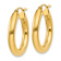 14k Yellow Gold Polished 1" Tube Hoop Earrings