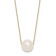 14K Yellow Gold 10-11mm Round White Fresh Water Cultured Pearl Rope Necklace