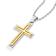 Invicta Men's Two-Tone Cross Pendant With Chain In Stainless Steel
