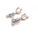 14K Rose Gold Over Sterling Silver Blue Topaz Pear Drop Earrings