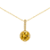 Natural Yellow Citirine 14 K Gold Round Shape Over Sterling Silver
Pendant with Chain