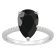 12x8mm Pear Shape Black Onyx and 1/10 ctw Diamond Rhodium Over Sterling
Silver Ring