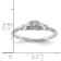 14K Two-tone White and Rose Gold Cluster Diamond Engagement Ring 0.11ctw